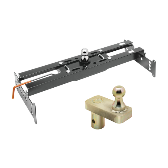 For 1988-2000 Chevrolet C/K Series Hide-A-Goose Underbed Gooseneck Hitch System + 5" Offset Gooseneck Ball (Excludes: Crew Cab, w/o Factory Puck System Models) By Draw-Tite