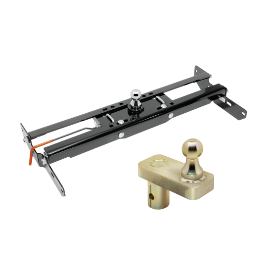 For 2011-2019 Chevrolet Silverado 2500 HD Hide-A-Goose Underbed Gooseneck Hitch System + 5" Offset Gooseneck Ball (Excludes: w/OEM HD Towing Prep Package, w/o Factory Puck System Models) By Draw-Tite