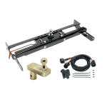 For 2011-2019 GMC Sierra 3500 HD Hide-A-Goose Underbed Gooseneck Hitch System + 7-Way In-Bed Wiring + 5" Offset Gooseneck Ball (Excludes: w/OEM HD Towing Prep Package, w/o Factory Puck System Models) By Draw-Tite