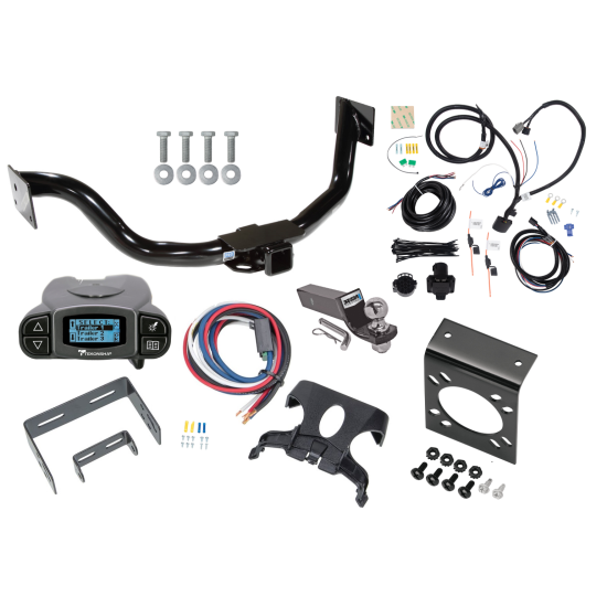 Trailer Hitch Tow Package Prodigy P3 Brake Control For 03-06 KIA Sorento w/ 7-Way RV Wiring 2" Drop Mount 2" Ball Class 4 2" Receiver Reese Tekonsha