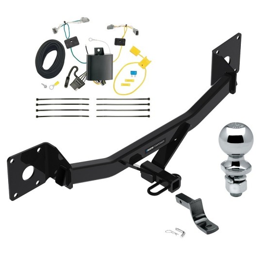 Reese Trailer Tow Hitch For 16-25 Chevrolet Malibu Except Premier (New Body Style) Complete Package w/ Wiring Draw Bar and 2" Ball