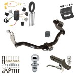 Ultimate Tow Package For 05-07 Ford Escape 05-06 Mazda Tribute Trailer Hitch w/ Wiring 2" Drop Mount Dual 2" and 1-7/8" Ball Lock Bracket Cover 2" Receiver Reese