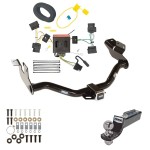 Tow Package For 08-12 Ford Escape 08-11 Mazda Tribute 05-11 Mercury Mariner Trailer Hitch w/ Wiring 2" Drop Mount 2" Ball 2" Receiver Reese