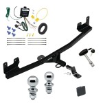 Reese Trailer Tow Hitch For 2020 KIA Rio 5 Dr. Deluxe Package Wiring 2" and 1-7/8" Ball and Lock