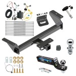 Ultimate Class 4 7K Tow Package For 16-23 Toyota Tacoma Trailer Hitch w/ Wiring 2" Drop Mount Dual 2" and 1-7/8" Ball Lock Bracket Cover 2" Receiver Reese