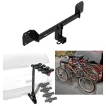 Trailer Hitch w/ 4 Bike Rack For 19-23 Volvo XC40 All Styles Approved for Recreational & Offroad Use Carrier for Adult Woman or Child Bicycles Foldable