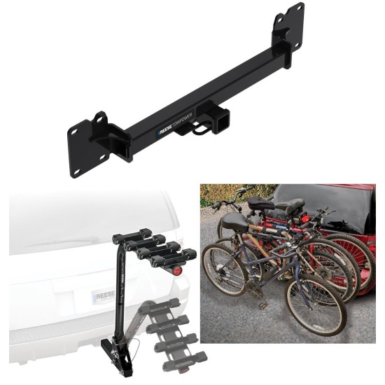 Trailer Hitch w/ 4 Bike Rack For 18-23 Land Rover Range Rover Velar All Styles Approved for Recreational & Offroad Use Carrier for Adult Woman or Child Bicycles Foldable