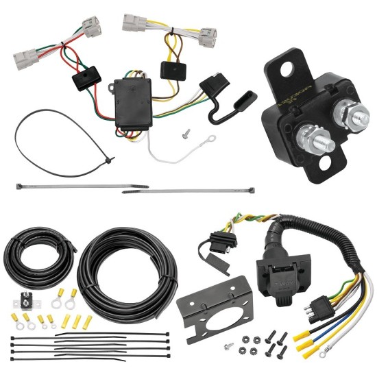 Trailer Hitch 7 Way RV Wiring Kit For 05-15 Toyota Tacoma 2008 Hilux 10-12 Hilux 93-98 T100 Plug Prong Pin Brake Control Ready