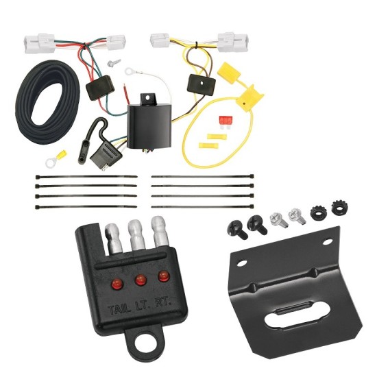 Reese Trailer Wiring and Bracket w/ Light Tester For 11-14 Hyundai Elantra Plug & Play 4-Flat Harness