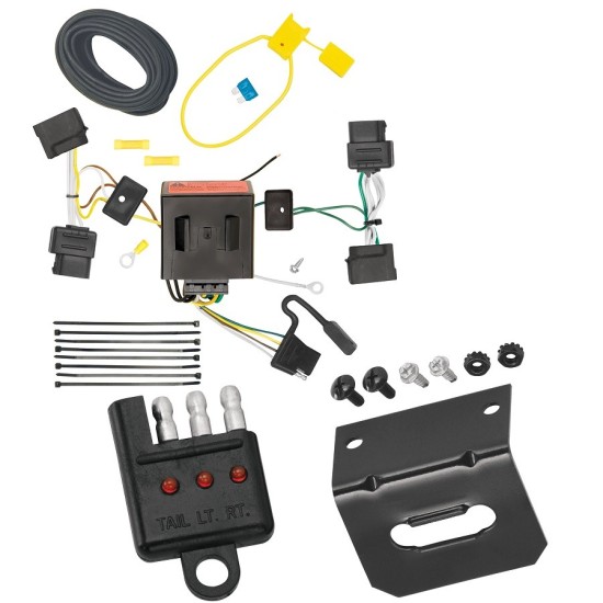 Reese Trailer Wiring and Bracket w/ Light Tester For 08-14 Ford E-150 E-250 E-350 Econoline 07-10 Edge MKX 08-12 Escape 08-11 Tribute 05-11 Mariner Plug & Play 4-Flat Harness