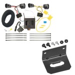 Reese Trailer Wiring and Bracket For 07-11 Dodge Nitro 08-12 Jeep Liberty Plug & Play 4-Flat Harness