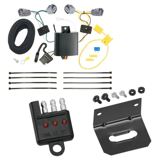 Reese Trailer Wiring and Bracket w/ Light Tester For 14-18 Jeep Cherokee Plug & Play 4-Flat Harness