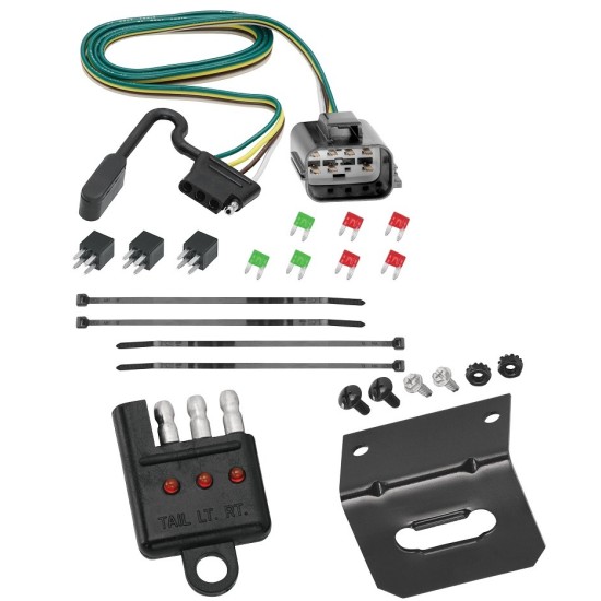 Reese Trailer Wiring and Bracket w/ Light Tester 13-17 Buick Enclave Chevrolet Traverse 13-16 GMC Acadia 2017 Plug & Play 4-Flat Harness