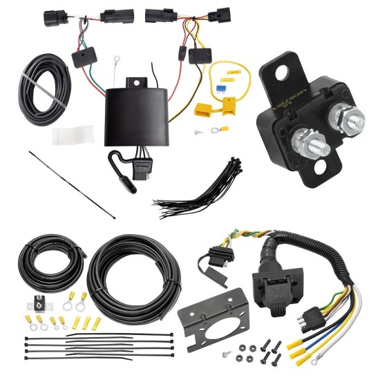 Trailer Hitch 7 Way RV Wiring Kit For 19-21 Jeep Cherokee Plug Prong Pin Brake Control Ready