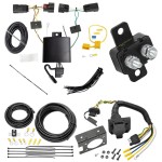 Trailer Hitch 7 Way RV Wiring Kit For 20-21 Jeep Gladiator 18-21 Wrangler JL (New Body Style) Plug Prong Pin Brake Control Ready