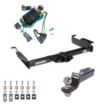 Tow Package For 00-02 Chevy Express GMC Savana Van Trailer Hitch w/ Wiring 2" Drop Mount 2" Ball 2" Receiver 