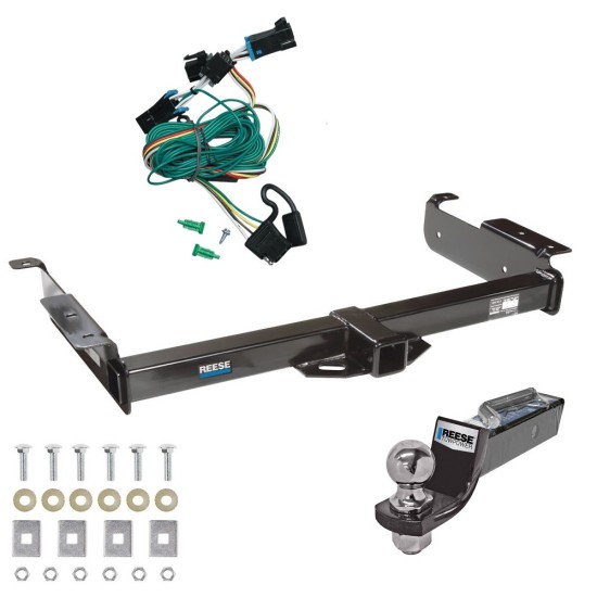 Tow Package For 96-99 Chevy Express GMC Savana Van Trailer Hitch w/ Wiring 2" Drop Mount 2" Ball 2" Receiver Reese