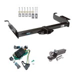 Reese Trailer Tow Hitch For 00-02 Chevy Express GMC Savana 1500 2500 3500 Complete Package w/ Wiring and 2" Ball