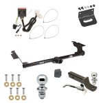 Ultimate Tow Package For 11-17 Honda Odyssey Trailer Hitch w/ Wiring 2" Drop Mount Dual 2" and 1-7/8" Ball Lock Bracket Cover 2" Receiver Reese