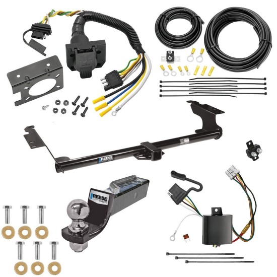 Trailer Hitch Tow Package w/ 7-Way RV Wiring For 05-10 Honda Odyssey w/ 2" Drop Mount 2" Ball Class 3 2" Receiver All Models Reese