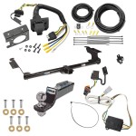 Trailer Hitch Tow Package w/ 7-Way RV Wiring For 99-04 Honda Odyssey w/ 2" Drop Mount 2" Ball Class 3 2" Receiver All Models Reese