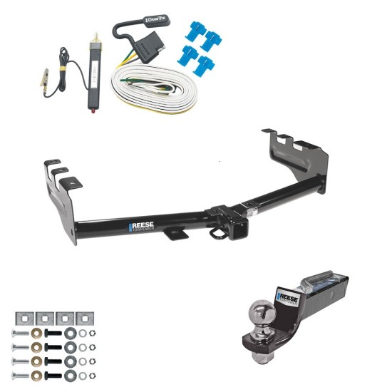 Tow Package For 99-07 Chevrolet Silverado GMC Sierra 1500 99-04 2500 Trailer Hitch w/ Wiring 2" Drop Mount 2" Ball 2" Receiver Reese