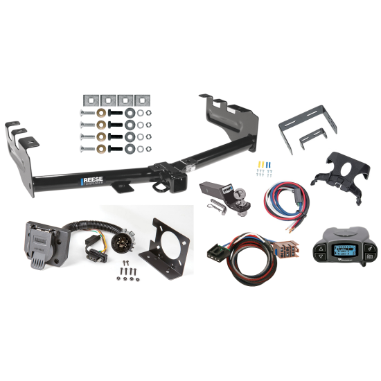 Trailer Hitch Tow Package Prodigy P3 Brake Control For 03-07 Chevy Silverado GMC Sierra 1500 1500 HD 03-04 2500 w/ 7-Way RV Wiring 2" Drop Mount 2" Ball Class 4 2" Receiver Reese Tekonsha