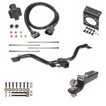 Trailer Hitch Tow Package w/ 7-Way RV Wiring For 13-17 Buick Enclave Chevy Traverse 13-16 GMC Acadia w/ 2" Drop Mount 2" Ball Class 3 2" Receiver All Models Reese