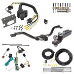 Trailer Hitch Tow Package w/ 7-Way RV Wiring For 07-12 GMC Acadia w/ 2" Drop Mount 2" Ball Class 3 2" Receiver All Models Reese