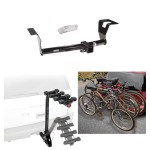 Trailer Hitch w/ 4 Bike Rack For 2007-2011 Honda CRV CR-V Approved for Recreational & Offroad Use Carrier for Adult Woman or Child Bicycles Foldable