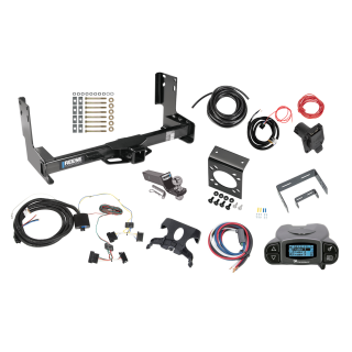 Trailer Hitch Tow Package Prodigy P3 Brake Control For 14-22 Freightliner Mercedes-Benz Sprinter 2500 3500 w/ 7-Way RV Wiring 2" Drop Mount 2" Ball Class 4 2" Receiver Reese Tekonsha