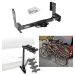 Trailer Hitch w/ 4 Bike Rack For 07-24 Mercedes-Benz Freightliner 07-09 Dodge Sprinter 2500 3500 Approved for Recreational & Offroad Use Carrier for Adult Woman or Child Bicycles Foldable