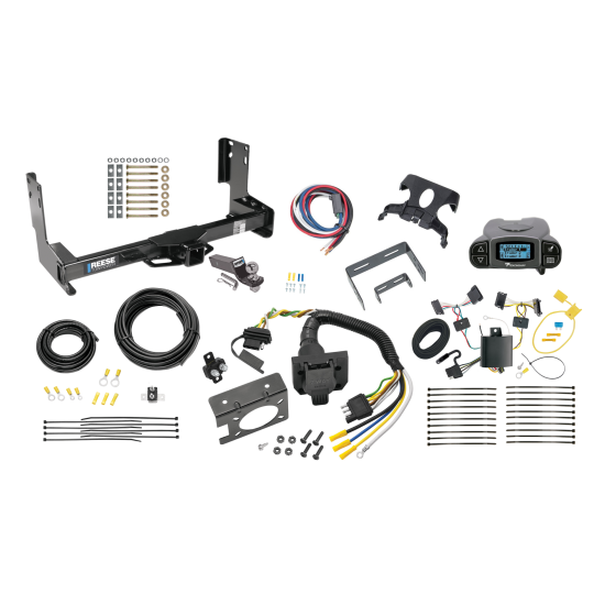 Trailer Hitch Tow Package Prodigy P3 Brake Control For 07-13 Mercedes-Benz Freightliner Sprinter 2500 3500 07-09 Dodge Sprinter 2500 3500 w/ 7-Way RV Wiring 2" Drop Mount 2" Ball Class 4 2" Receiver Reese Tekonsha