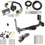 Trailer Hitch Tow Package w/ 7-Way RV Wiring For 07-13 Mercedes-Benz Sprinter 2500 3500 w/ 2" Drop Mount 2" Ball Class 4 2" Receiver Reese