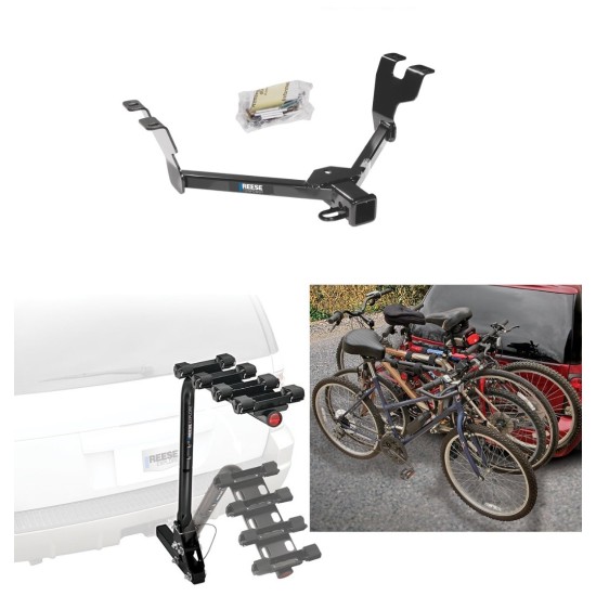 Trailer Hitch w/ 4 Bike Rack For 05-09 Subaru Legacy Outback Sedan and Wagon Approved for Recreational & Offroad Use Carrier for Adult Woman or Child Bicycles Foldable