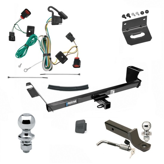 Ultimate Tow Package For 09-12 Volkswagen Routan Trailer Hitch w/ Wiring 2" Drop Mount Dual 2" and 1-7/8" Ball Lock Bracket Cover 2" Receiver Reese