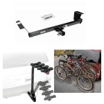 Trailer Hitch w/ 4 Bike Rack For 08-16 Town & Country 08-20 Grand Caravan 12-15 C/V 09-14 Routan Approved for Recreational & Offroad Use Carrier for Adult Woman or Child Bicycles Foldable