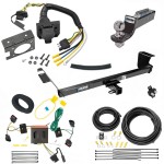 Trailer Hitch Tow Package w/ 7-Way RV Wiring For 08-10 Chrysler Town & Country Dodge Grand Caravan w/ 2" Drop Mount 2" Ball Class 3 2" Receiver All Models Reese