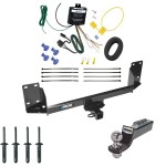 Tow Package For 07-14 BMW X5 Trailer Hitch w/ Wiring 2" Drop Mount 2" Ball 2" Receiver Reese