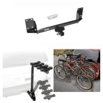 Trailer Hitch w/ 4 Bike Rack For 07-18 BMW X5 Approved for Recreational & Offroad Use Carrier for Adult Woman or Child Bicycles Foldable