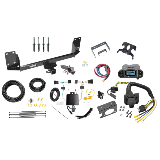 Trailer Hitch Tow Package Prodigy P3 Brake Control For 15-18 BMW X5 Except M Sport Package w/ 7-Way RV Wiring 2" Drop Mount 2" Ball Class 4 2" Receiver Reese Tekonsha