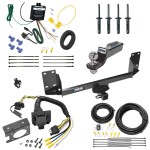 Trailer Hitch Tow Package w/ 7-Way RV Wiring For 07-14 BMW X5 w/ 2" Drop Mount 2" Ball Class 4 2" Receiver Reese