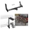 Trailer Hitch w/ 4 Bike Rack For 07-24 Dodge Freightliner Mercedes-Benz Sprinter 2500 3500 w/Factory Step Bumper Approved for Recreational & Offroad Use Carrier for Adult Woman or Child Bicycles Foldable