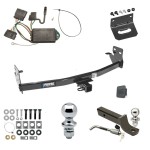 Ultimate Tow Package For 04-12 Chevy Colorado GMC Canyon 07-08 Isuzu i-290 i-370 06-06 i-280 i-350 Trailer Hitch w/ Wiring 2" Drop Mount Dual 2" and 1-7/8" Ball Lock Bracket Cover 2" Receiver Reese