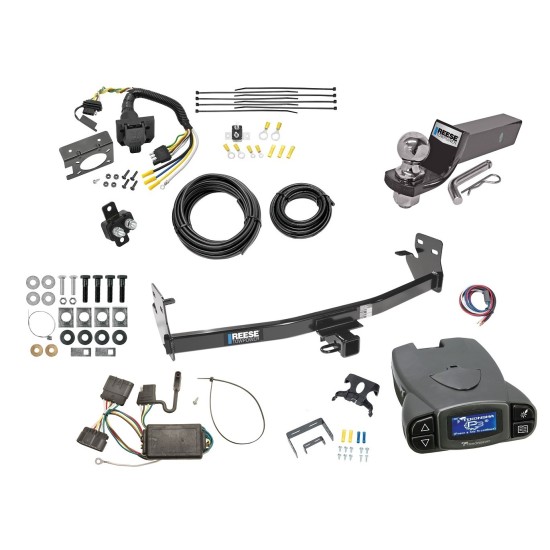 Trailer Hitch Tow Package Prodigy P3 Brake Control For 04-12 Chevy Colorado GMC Canyon 2006 Isuzu I-280 I-350 07-08 I-290 I-370 w/ 7-Way RV Wiring 2" Drop Mount 2" Ball Class 4 2" Receiver Reese Tekonsha