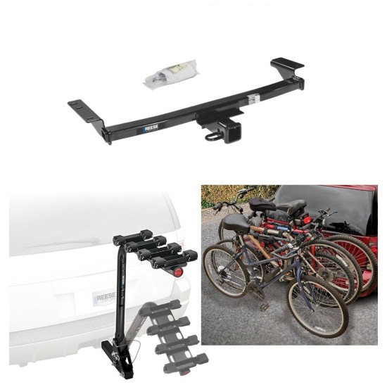 Trailer Hitch w/ 4 Bike Rack For 09-14 Nissan Murano Approved for Recreational & Offroad Use Carrier for Adult Woman or Child Bicycles Foldable