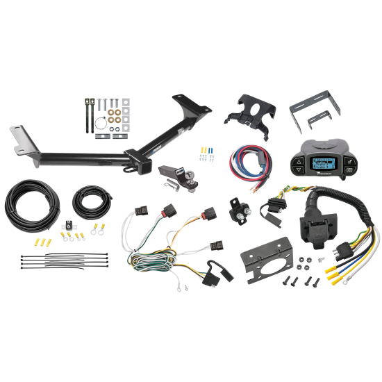 Trailer Hitch Tow Package Prodigy P3 Brake Control For 10-10 Dodge Journey w/ 7-Way RV Wiring 2" Drop Mount 2" Ball Class 3 2" Receiver Reese Tekonsha