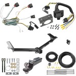 Trailer Hitch Tow Package w/ 7-Way RV Wiring For 10-10 Dodge Journey w/ 2" Drop Mount 2" Ball Class 3 2" Receiver All Models Reese