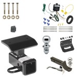 Ultimate Tow Package For 09-11 Volkswagen Tiguan Trailer Hitch w/ Wiring 2" Drop Mount Dual 2" and 1-7/8" Ball Lock Bracket Cover 2" Receiver Reese