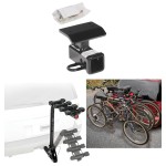 Trailer Hitch w/ 4 Bike Rack For  09-17 Volkswagen VW Tiguan Approved for Recreational & Offroad Use Carrier for Adult Woman or Child Bicycles Foldable